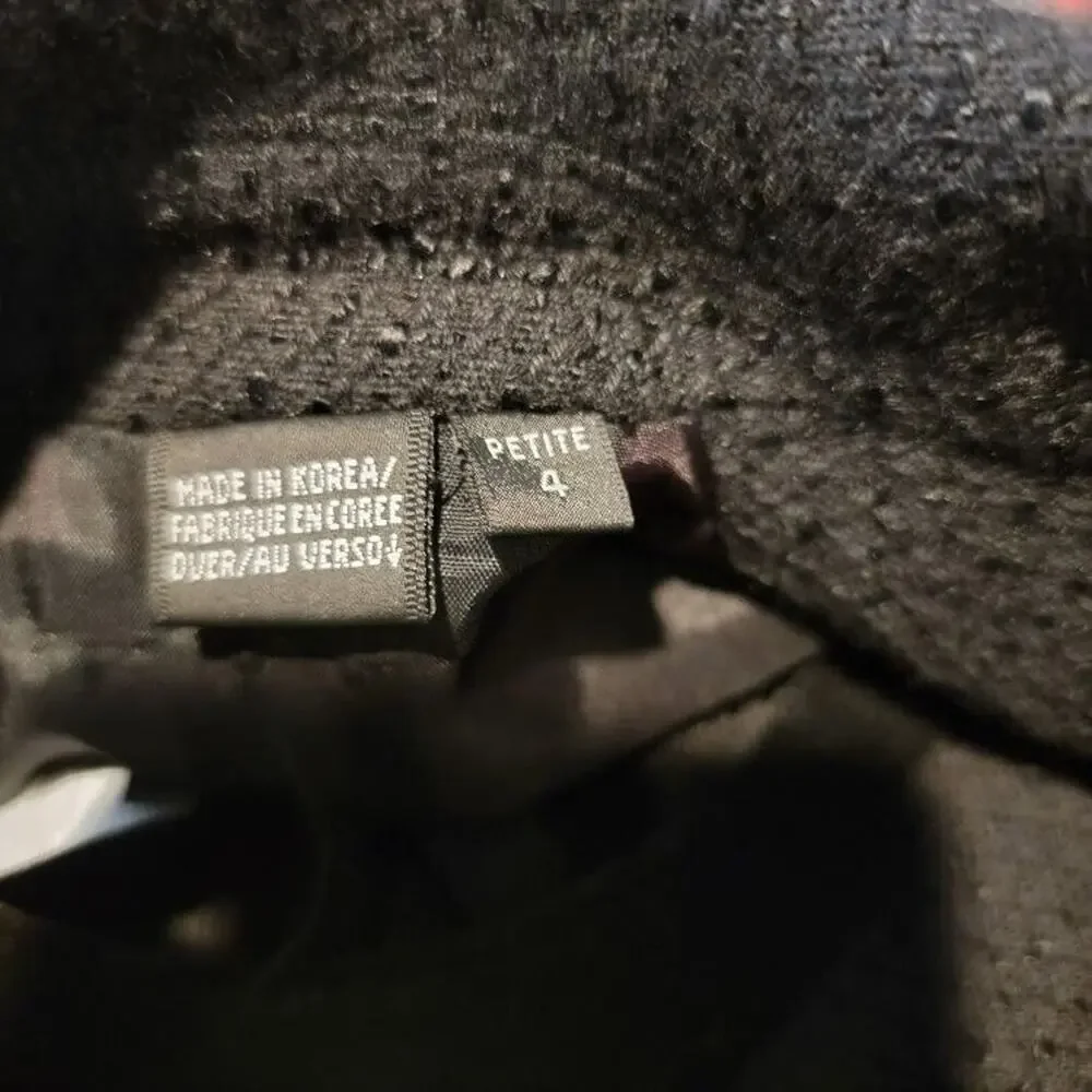 Dana Buchman Black Blazer Women's Sz 4P‎ Qtr Sleeve Lined Sport Coat - Picture 12 of 12